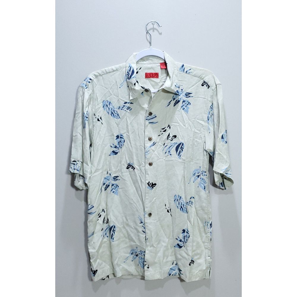 Izod Shirt Mens Small Short Sleeve Green Silk Outdoor Beach Fishing Sports Golf